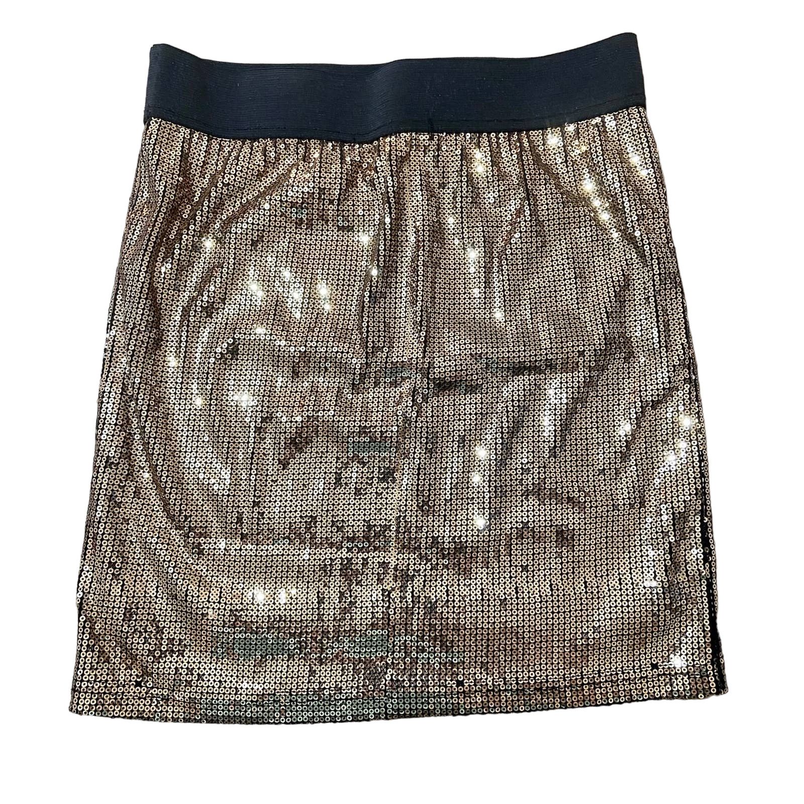 Kerrie Sequin Mini Skirt in Gold