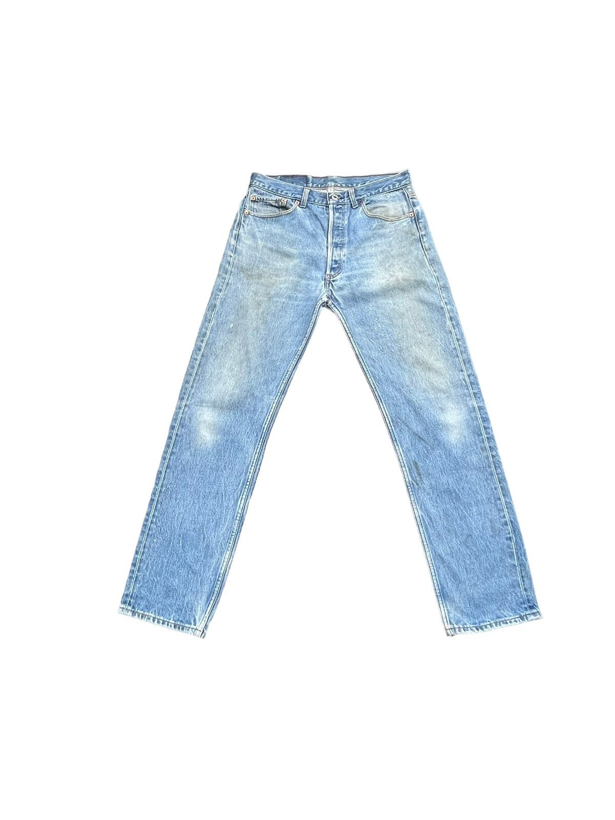 Levi's × Vintage Vintage 1993 Levis 501XX e Faded Denim Size US 31 - 1 Thumbnail