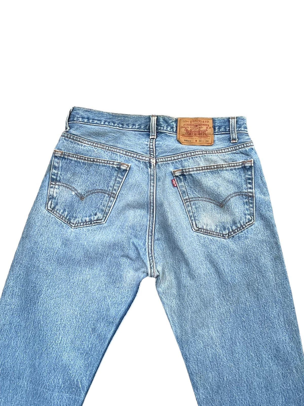 Levi's × Vintage Vintage 1993 Levis 501XX e Faded Denim Size US 31 - 11 Thumbnail