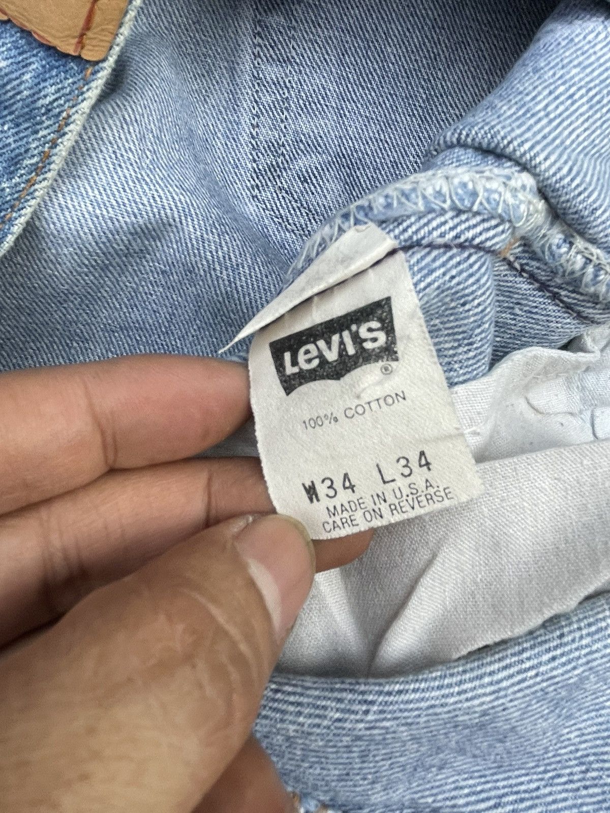 Levi's × Vintage Vintage 1993 Levis 501XX e Faded Denim Size US 31 - 16 Thumbnail