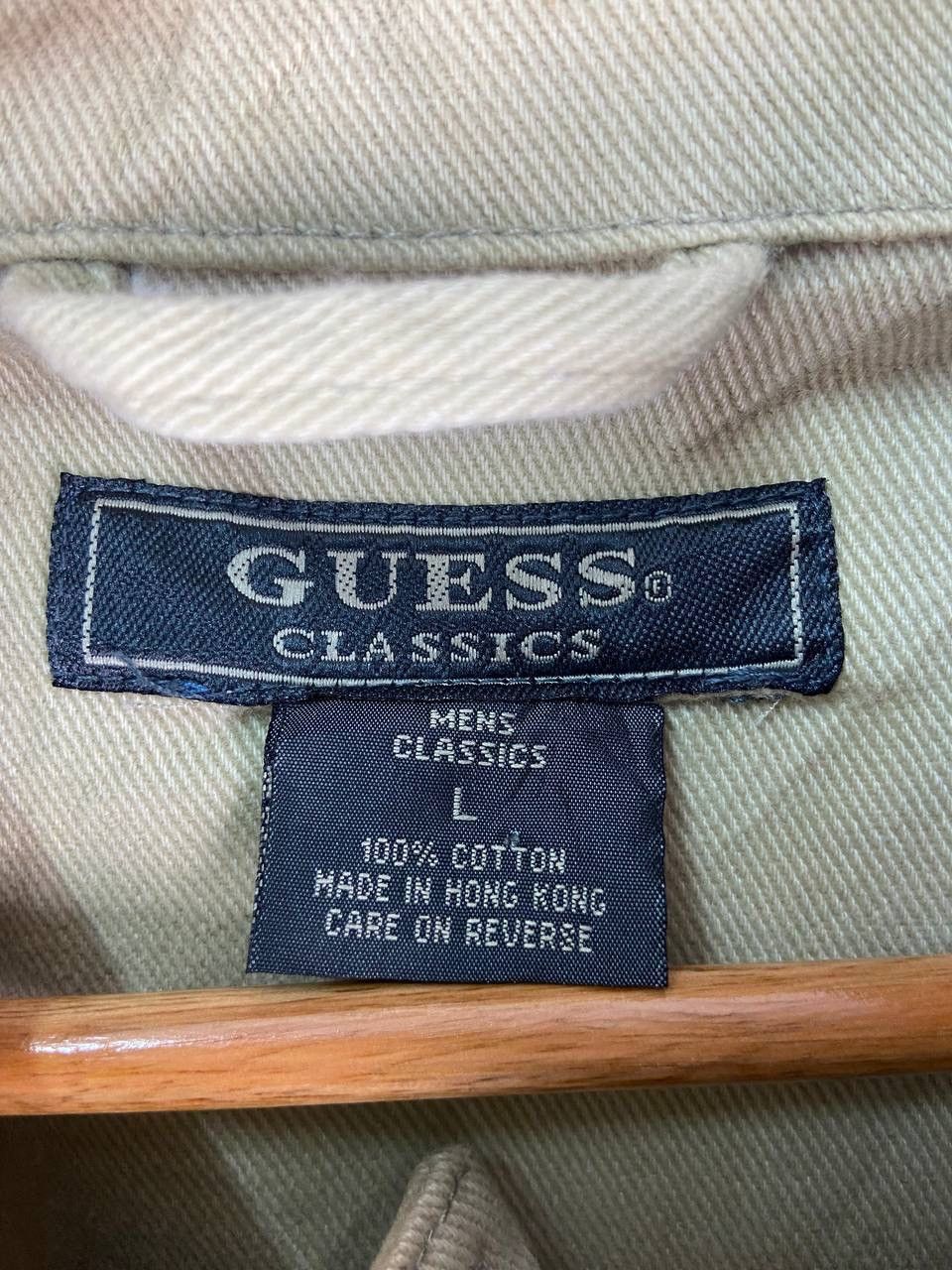 Georges Marciano × Guess × Vintage Vintage Guess Overcoat Denim Jacket Classic Fit Size US L / EU 52-54 / 3 - 3 Thumbnail