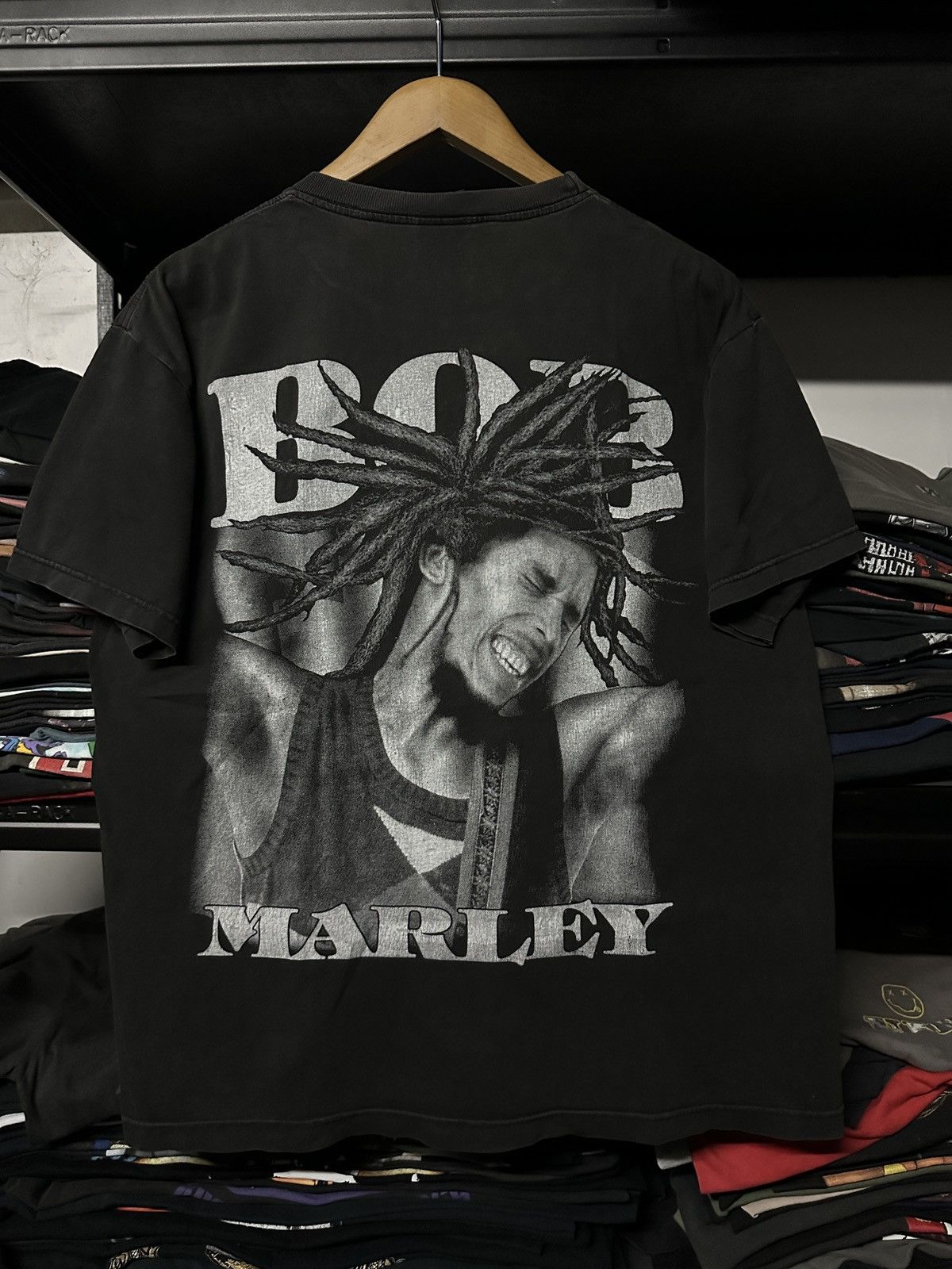 Band Tees × Rap Tees × Vintage Vintage Bob Marley Rastaman Bootleg Faded Tee Size US L / EU 52-54 / 3 - 11 Thumbnail