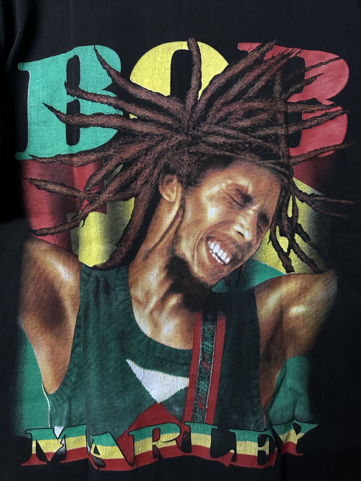 Band Tees × Rap Tees × Vintage Vintage Bob Marley Rastaman Bootleg Faded Tee Size US L / EU 52-54 / 3 - 2 Thumbnail