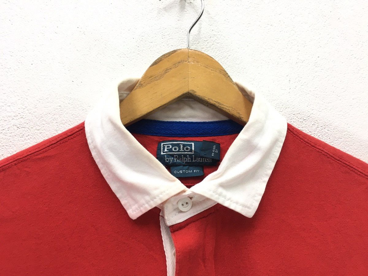 Polo Ralph Lauren × Vintage Vintage Polo RalphLauren Small Pony Long Sleeve Rugby Shirt Size US L / EU 52-54 / 3 - 6 Thumbnail