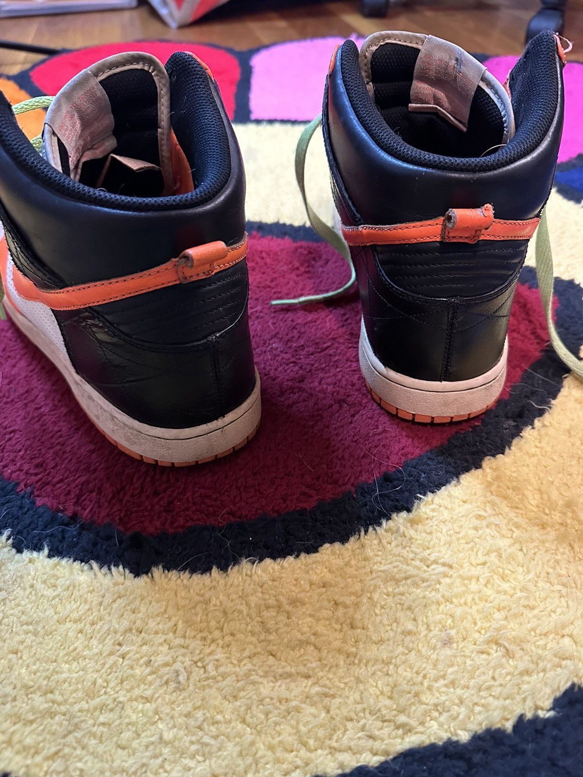Vintage Nike Dunk High Premium 2009 Sail/Total Orange Black Size US 11 / EU 44 - 5 Thumbnail