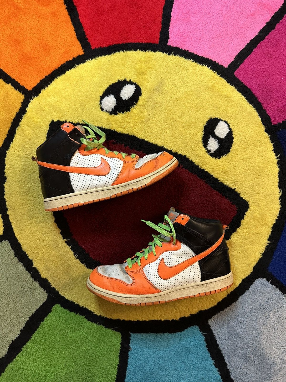 Vintage Nike Dunk High Premium 2009 Sail/Total Orange Black Size US 11 / EU 44 - 1 Thumbnail