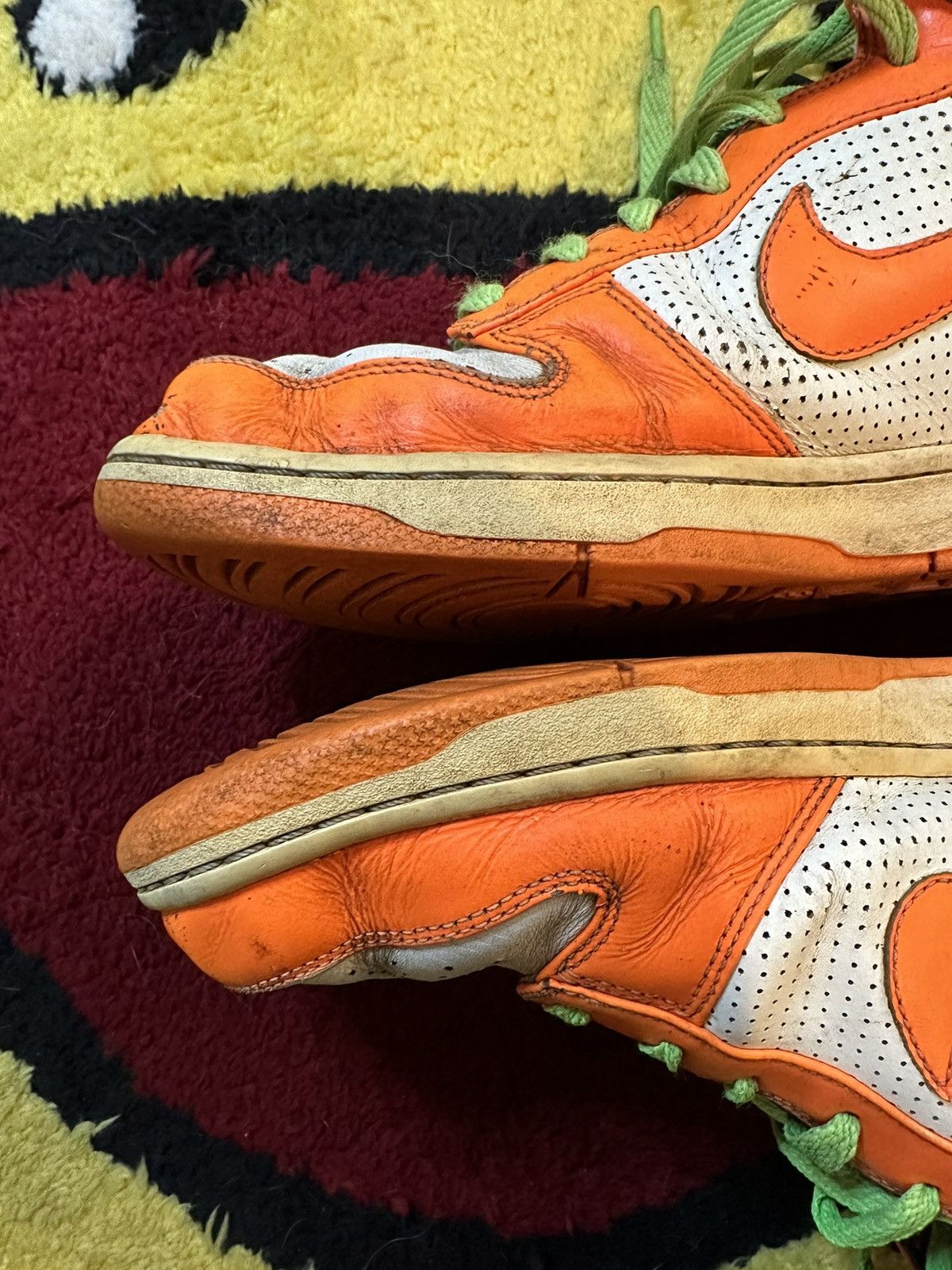 Vintage Nike Dunk High Premium 2009 Sail/Total Orange Black Size US 11 / EU 44 - 10 Thumbnail