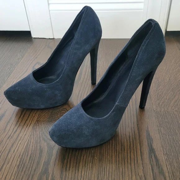Vacation Kelsi Dagger Brette Suede Platform Almond Toe Stiletto Pumps Size US 9.5 / IT 39.5 - 5 Thumbnail