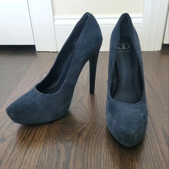 Vacation Kelsi Dagger Brette Suede Platform Almond Toe Stiletto Pumps Size US 9.5 / IT 39.5 - 2 Thumbnail