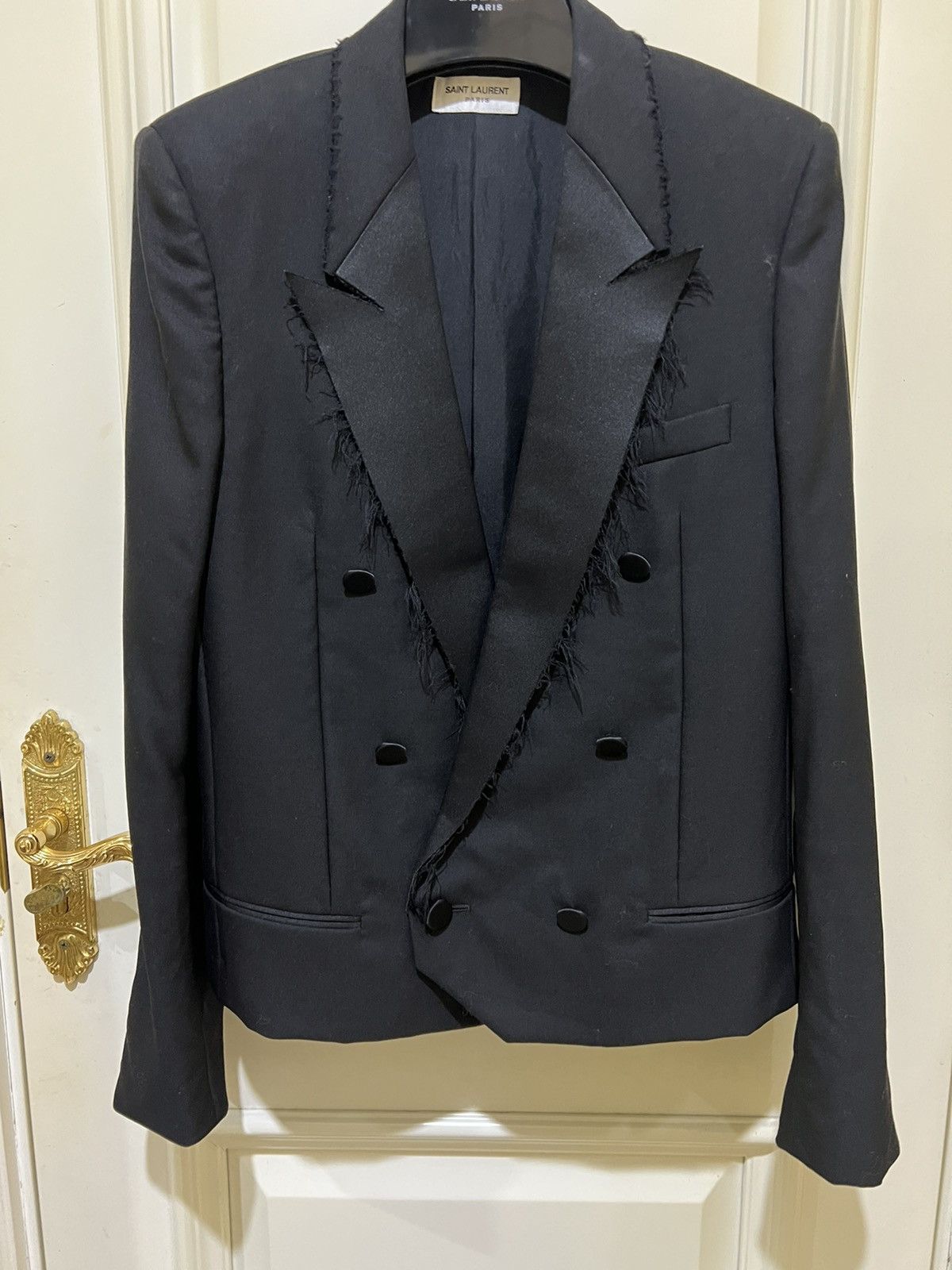Saint Laurent Paris Rare-Cropped SS17 double breasted jacket Size US S / EU 44-46 / 1 - 3 Thumbnail