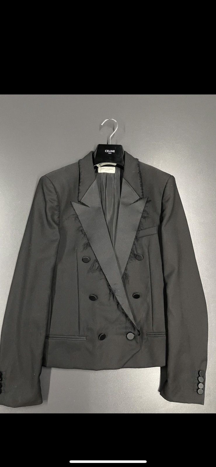 Saint Laurent Paris Rare-Cropped SS17 double breasted jacket Size US S / EU 44-46 / 1 - 1 Thumbnail