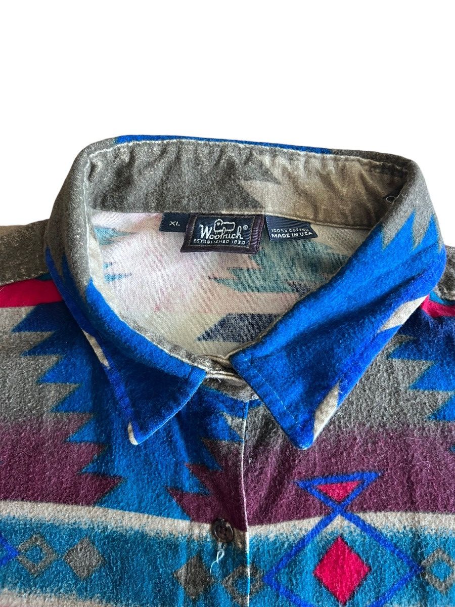 Vintage × Woolrich Woolen Mills Vintage Navajo Pattern Woolrich Button Up Shirt Made In USA Size US XL / EU 56 / 4 - 2 Thumbnail