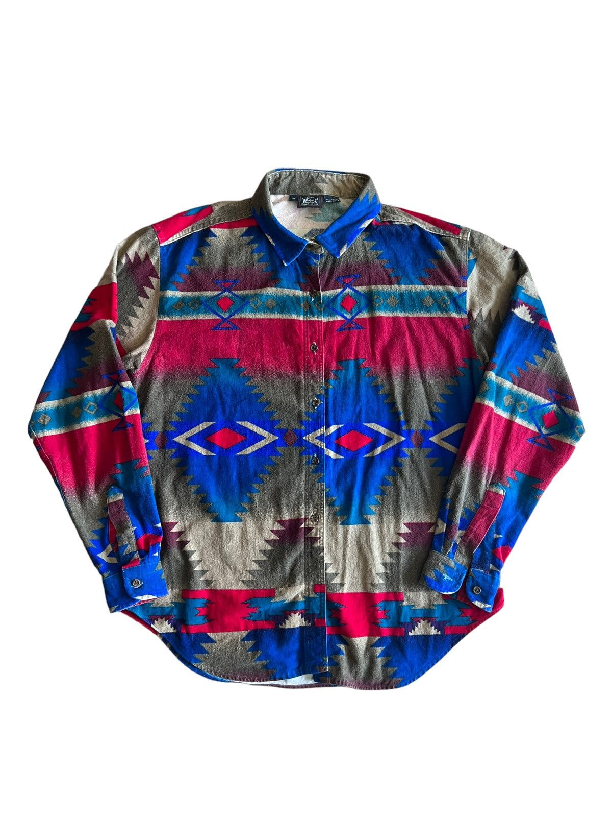 Vintage × Woolrich Woolen Mills Vintage Navajo Pattern Woolrich Button Up Shirt Made In USA Size US XL / EU 56 / 4 - 6 Thumbnail