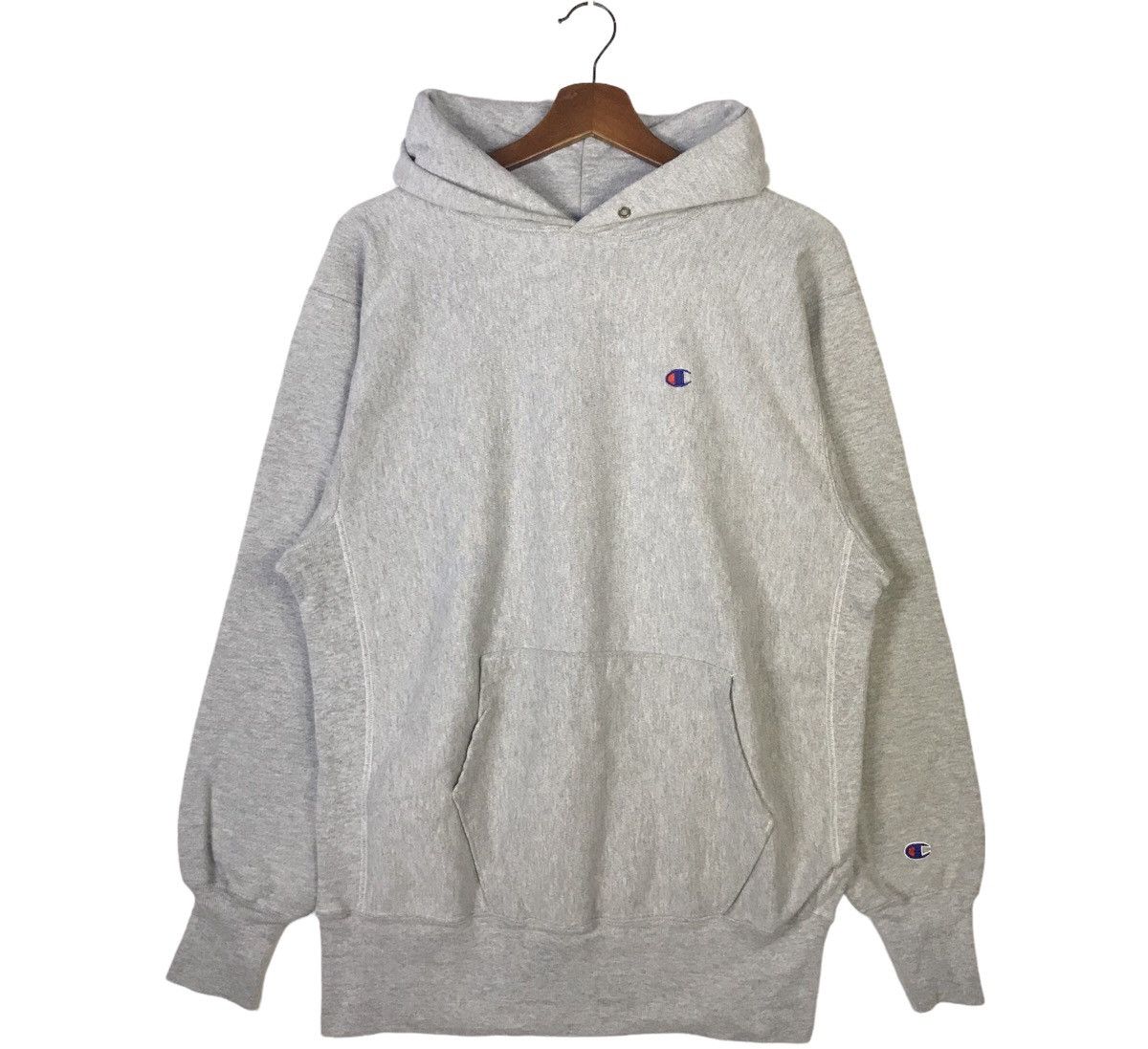 Champion × Vintage OG 1990s Reverse Weave Silver Hoodie Size US XL / EU 56 / 4 - 1 Thumbnail