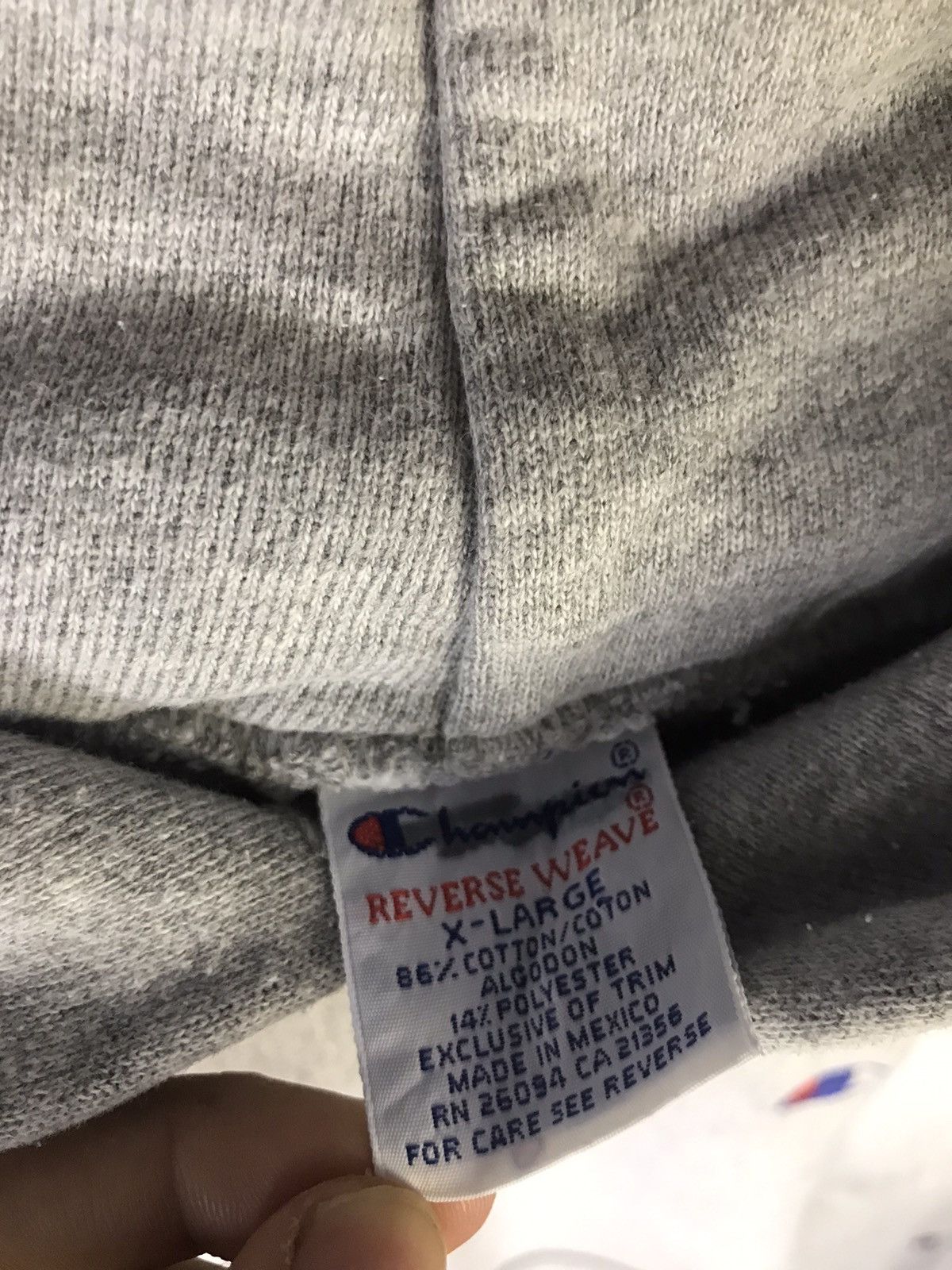Champion × Vintage OG 1990s Reverse Weave Silver Hoodie Size US XL / EU 56 / 4 - 7 Thumbnail