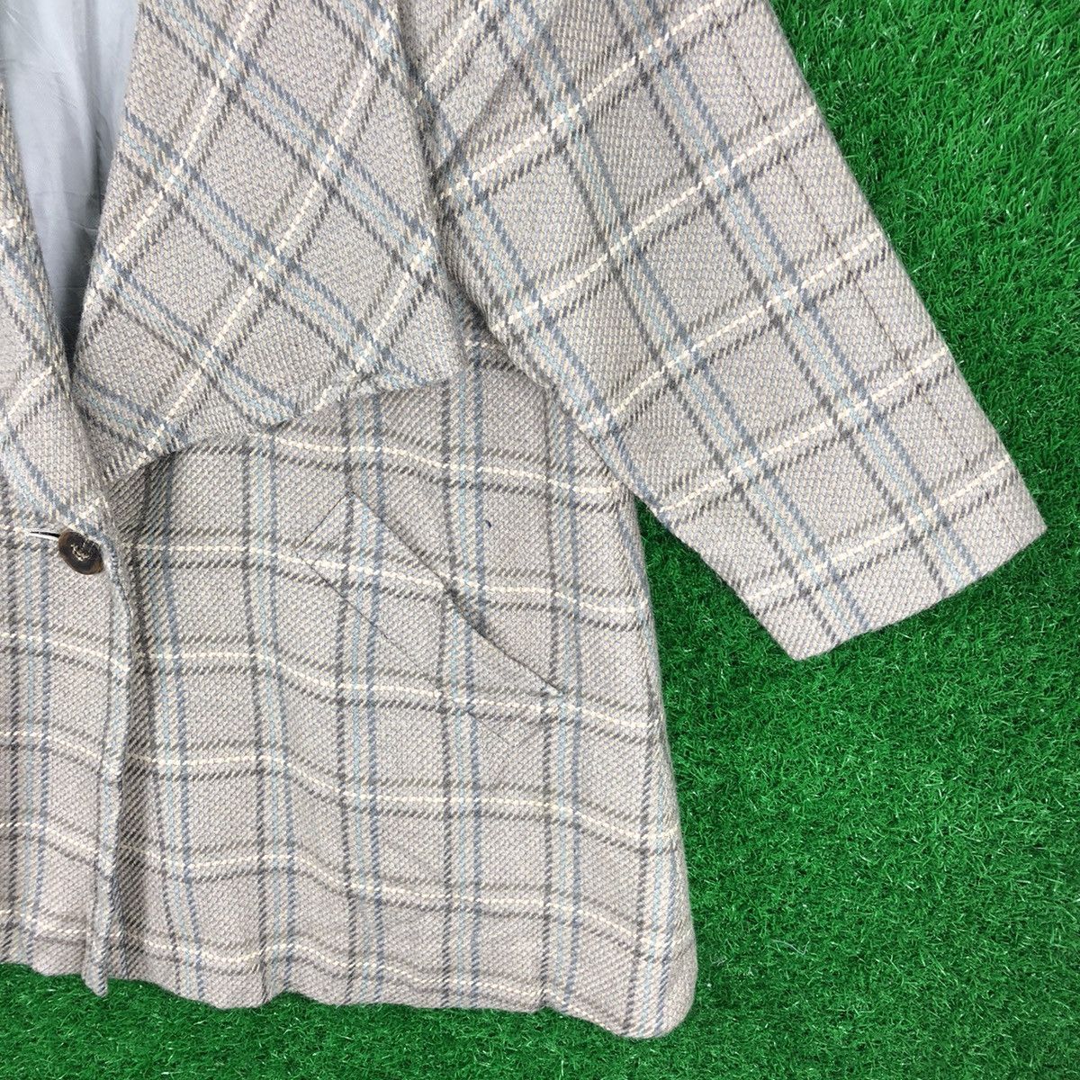 Christian Audigier Vintage Christian Aujard Paris Jacket Big Collar Checkered Size L / US 10 / IT 46 - 4 Thumbnail