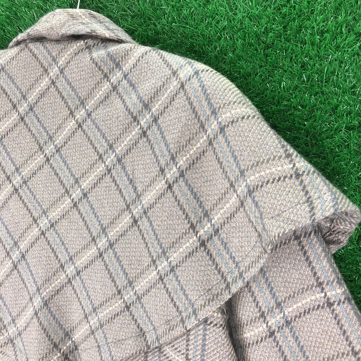 Christian Audigier Vintage Christian Aujard Paris Jacket Big Collar Checkered Size L / US 10 / IT 46 - 6 Thumbnail