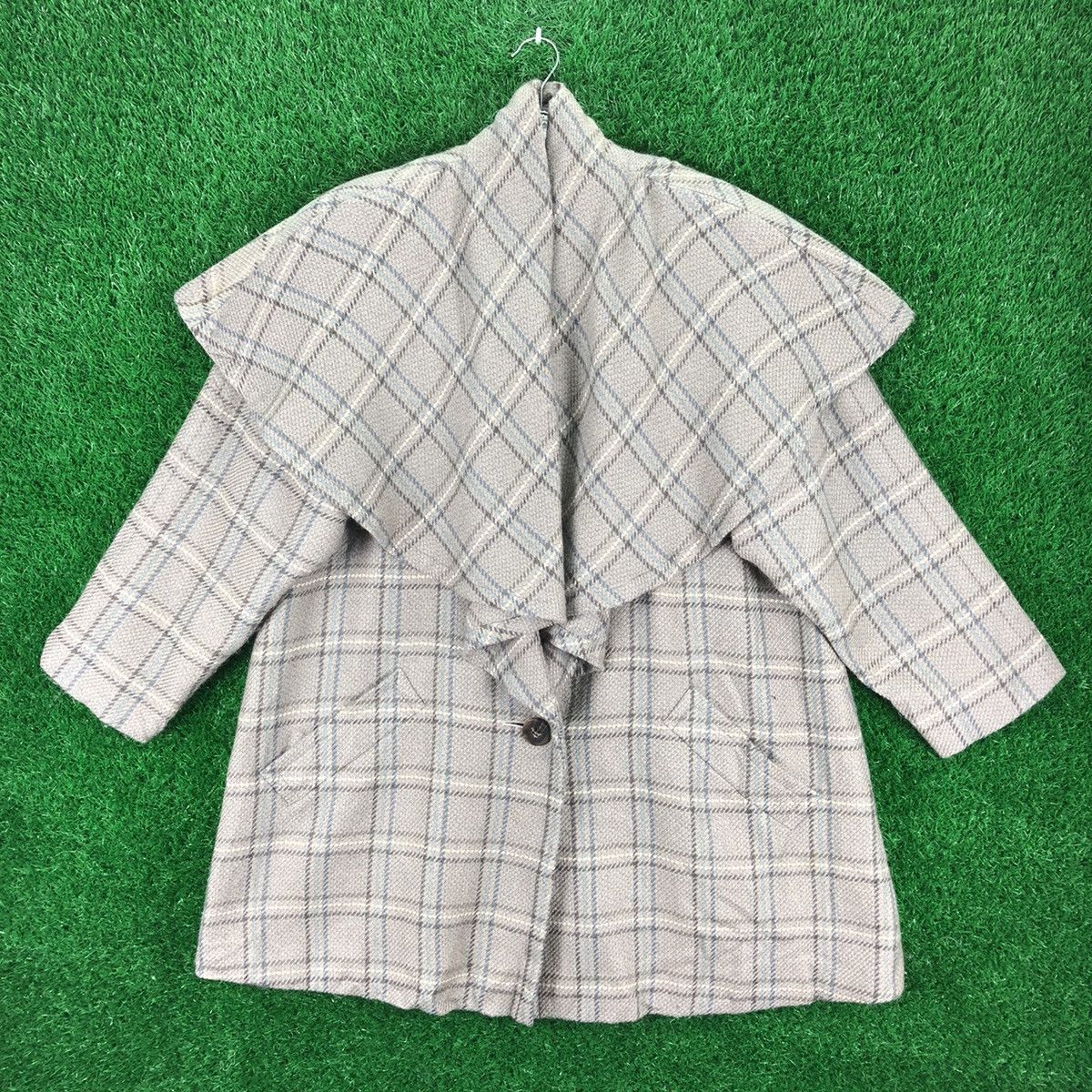 Christian Audigier Vintage Christian Aujard Paris Jacket Big Collar Checkered Size L / US 10 / IT 46 - 2 Thumbnail