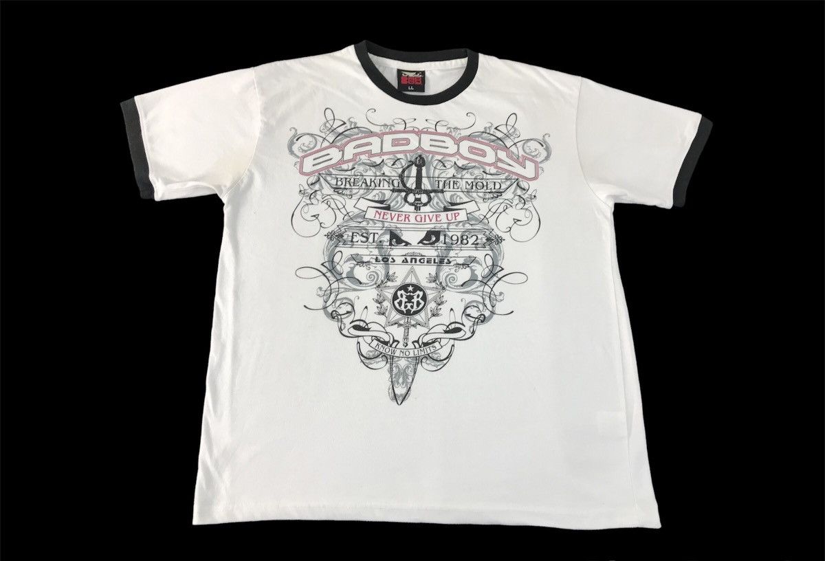 Vintage Vintage BadBoy Breaking The Mold Never Give Up Tee K2197j Size US L / EU 52-54 / 3 - 1 Thumbnail