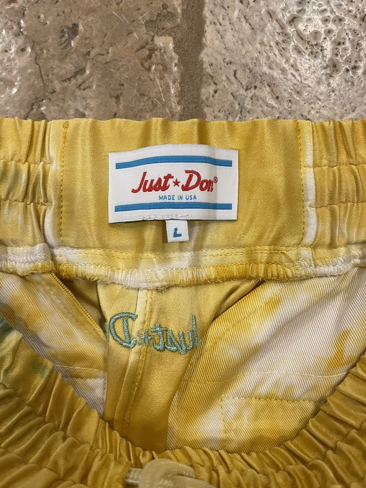 Just Don Just Don Tie Dye 100% Silk Luxury Basketball Shorts Size US 34 / EU 50 - 6 Thumbnail