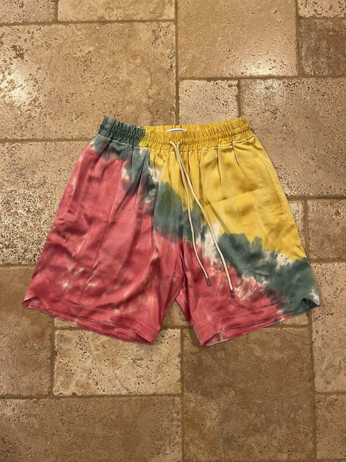 Just Don Just Don Tie Dye 100% Silk Luxury Basketball Shorts Size US 34 / EU 50 - 3 Thumbnail