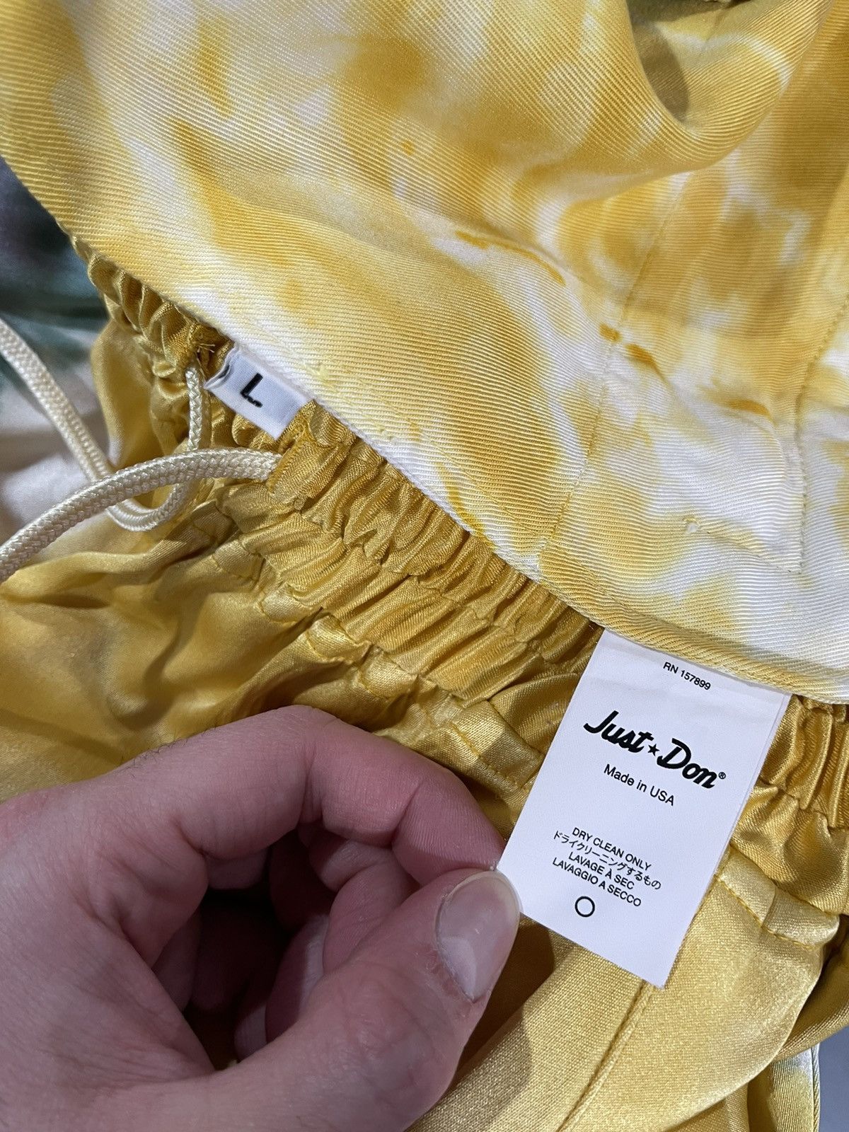Just Don Just Don Tie Dye 100% Silk Luxury Basketball Shorts Size US 34 / EU 50 - 7 Thumbnail