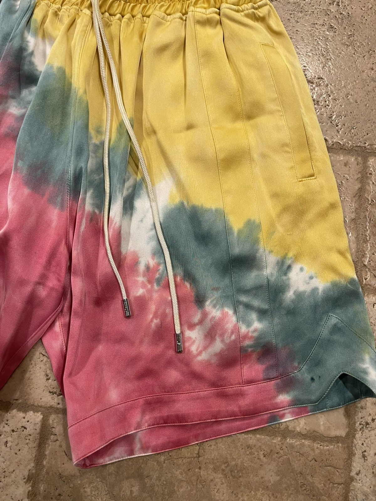 Just Don Just Don Tie Dye 100% Silk Luxury Basketball Shorts Size US 34 / EU 50 - 5 Thumbnail