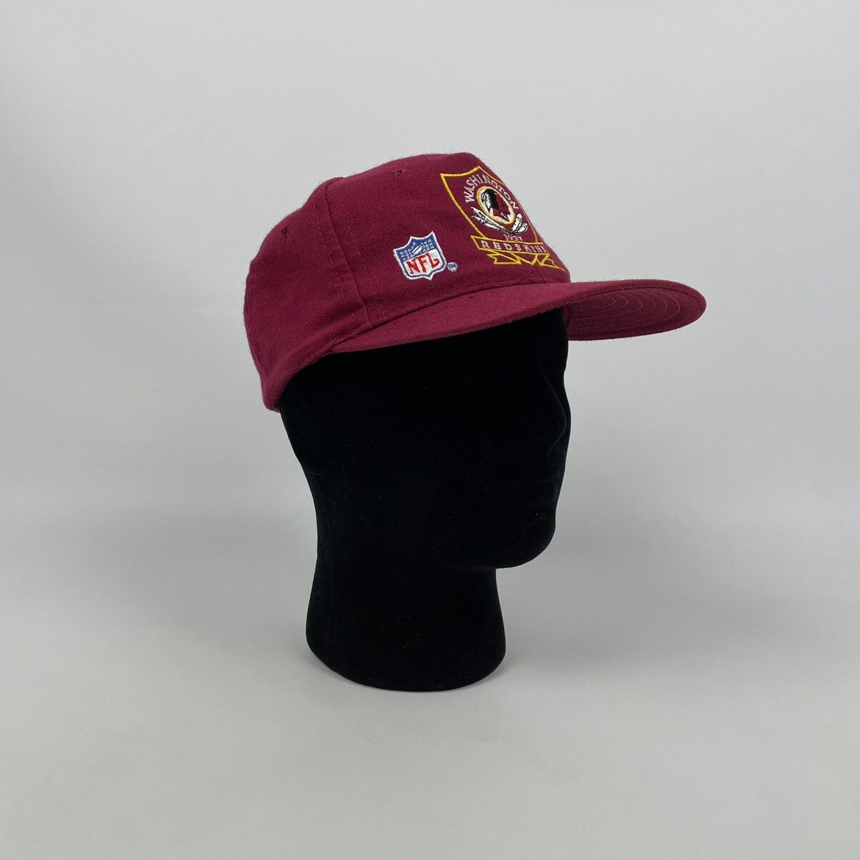 Pre-owned Nfl X Vintage 1980s Vintage Nfl Washington Redskins Snap Back Cap Hat In Burgundy