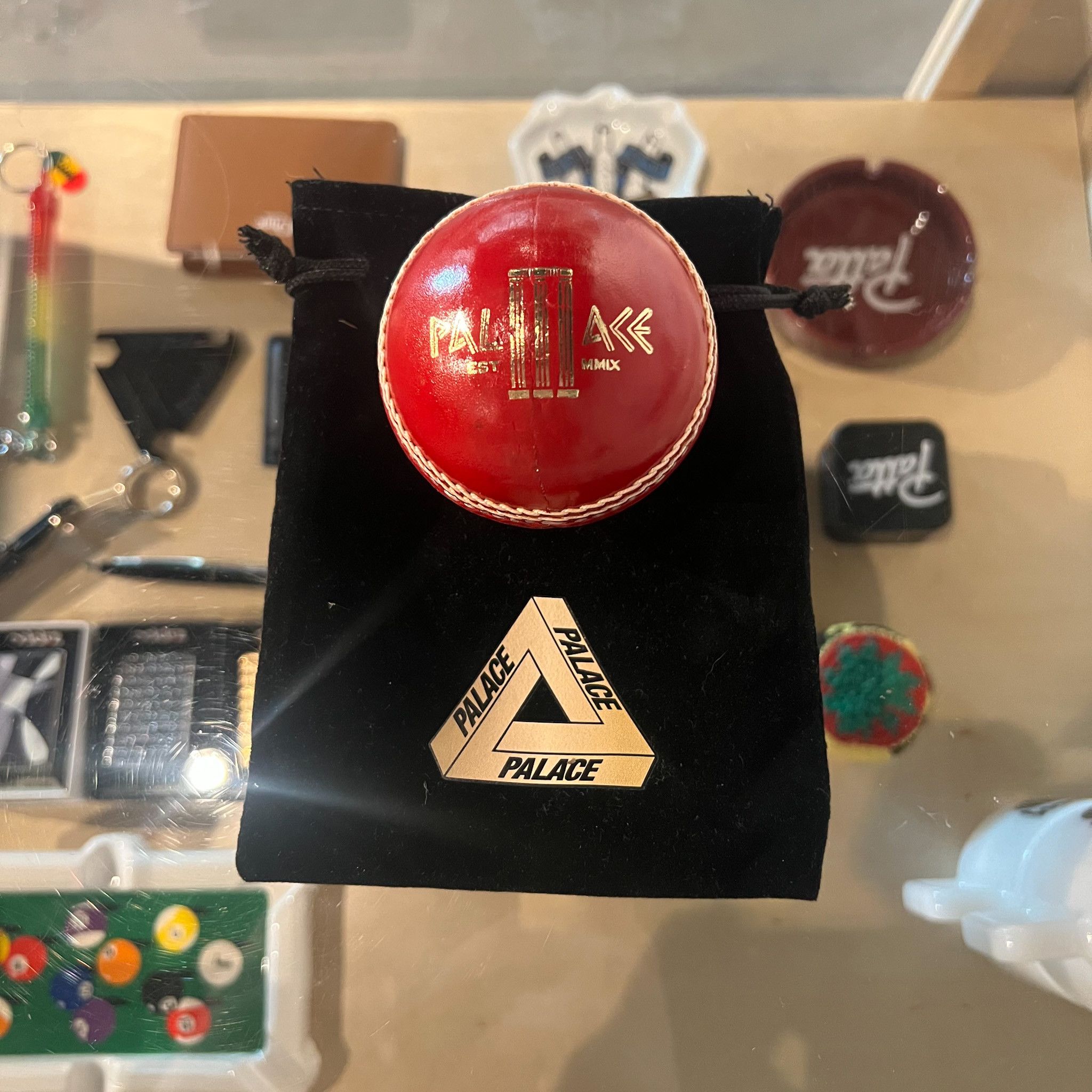 Palace Palace Gray Nicolls Cricket Ball Burgundy Size ONE SIZE - 3 Thumbnail