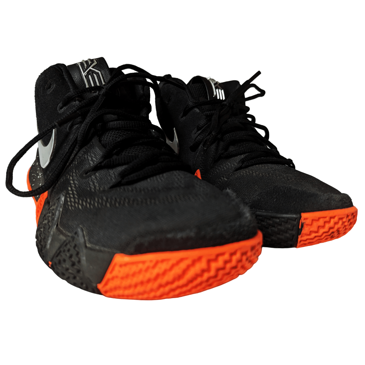 Nike KYRIE 4 Silver Orange Basketball Sneakers Grailed