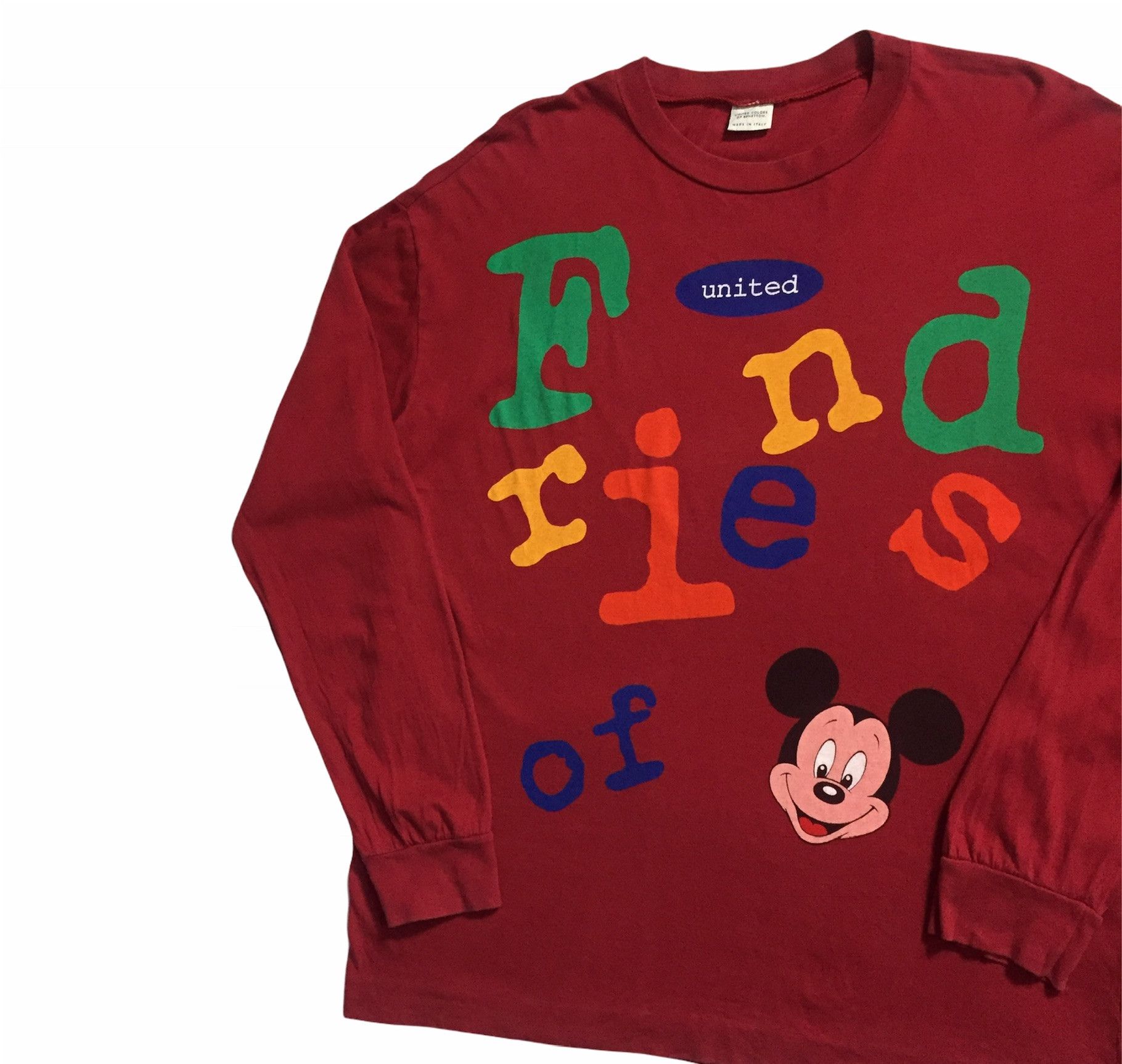 UNITED COLORS BENETTON X MICKEY MOUSE CARTOON DISNEY TSHIRT
