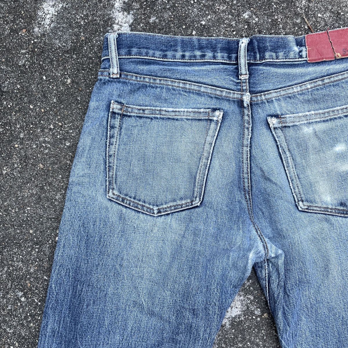 Japanese Brand Vintage Japanese Brand Distressed Red Line Denim Jeans Size US 31 - 9 Thumbnail