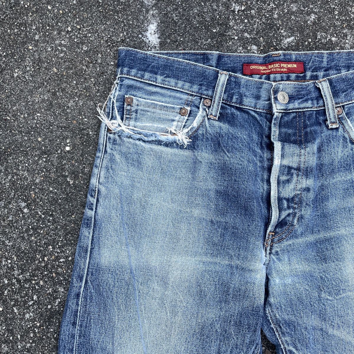 Japanese Brand Vintage Japanese Brand Distressed Red Line Denim Jeans Size US 31 - 3 Thumbnail