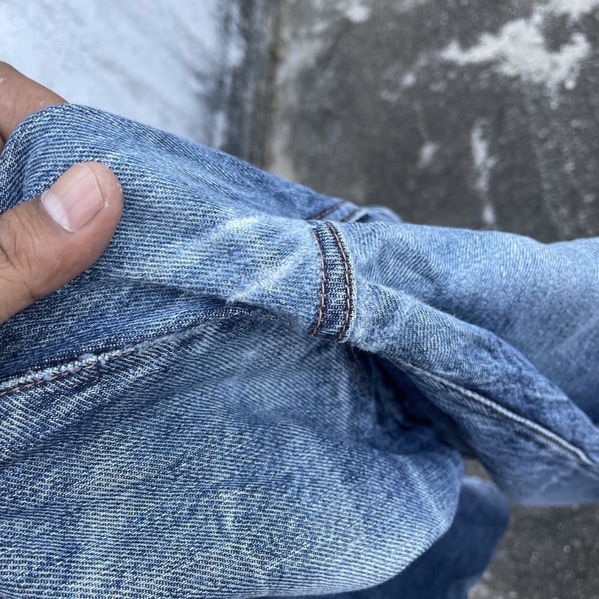 Japanese Brand Vintage Japanese Brand Distressed Red Line Denim Jeans Size US 31 - 11 Thumbnail