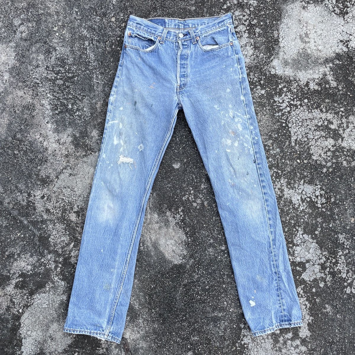 Levi's Vintage 90s Levis 501 32X38 Distressed Denim Jeans Size US 30 / EU 46 - 1 Thumbnail