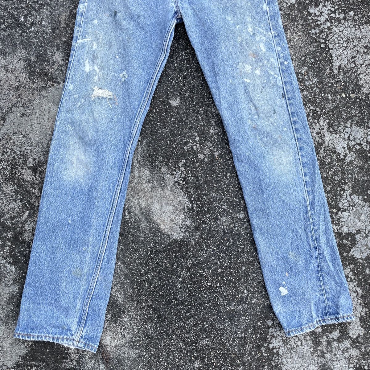 Levi's Vintage 90s Levis 501 32X38 Distressed Denim Jeans Size US 30 / EU 46 - 4 Thumbnail