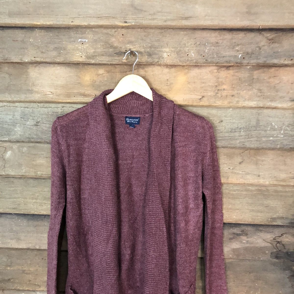 Hypebeast Blue Notes Maroon Knitwear cardigan japan #423B Size M / US 6-8 / IT 42-44 - 2 Thumbnail