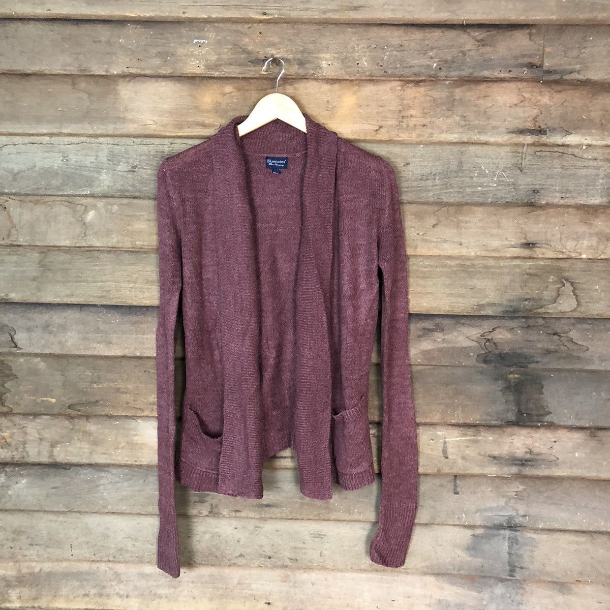 Hypebeast Blue Notes Maroon Knitwear cardigan japan #423B Size M / US 6-8 / IT 42-44 - 1 Thumbnail