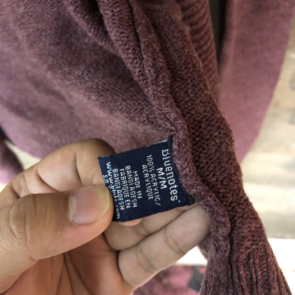 Hypebeast Blue Notes Maroon Knitwear cardigan japan #423B Size M / US 6-8 / IT 42-44 - 7 Thumbnail