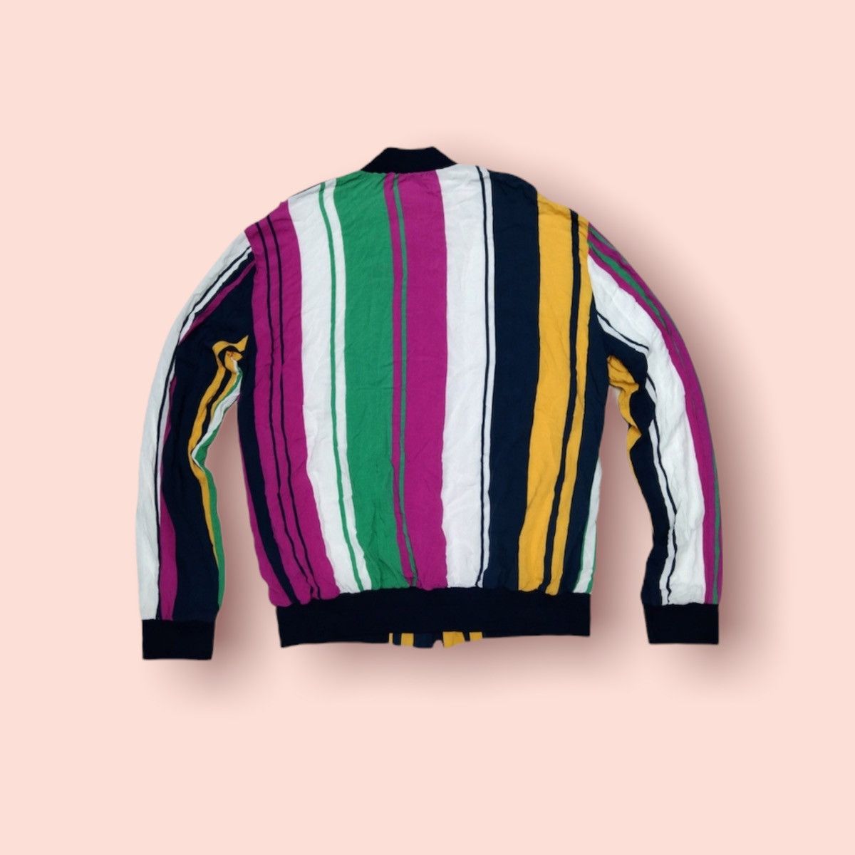Zara DOPE🔥ZARA VERTICAL COLOUR STRIPES BOMBER JACKET Size US L / EU 52-54 / 3 - 3 Thumbnail