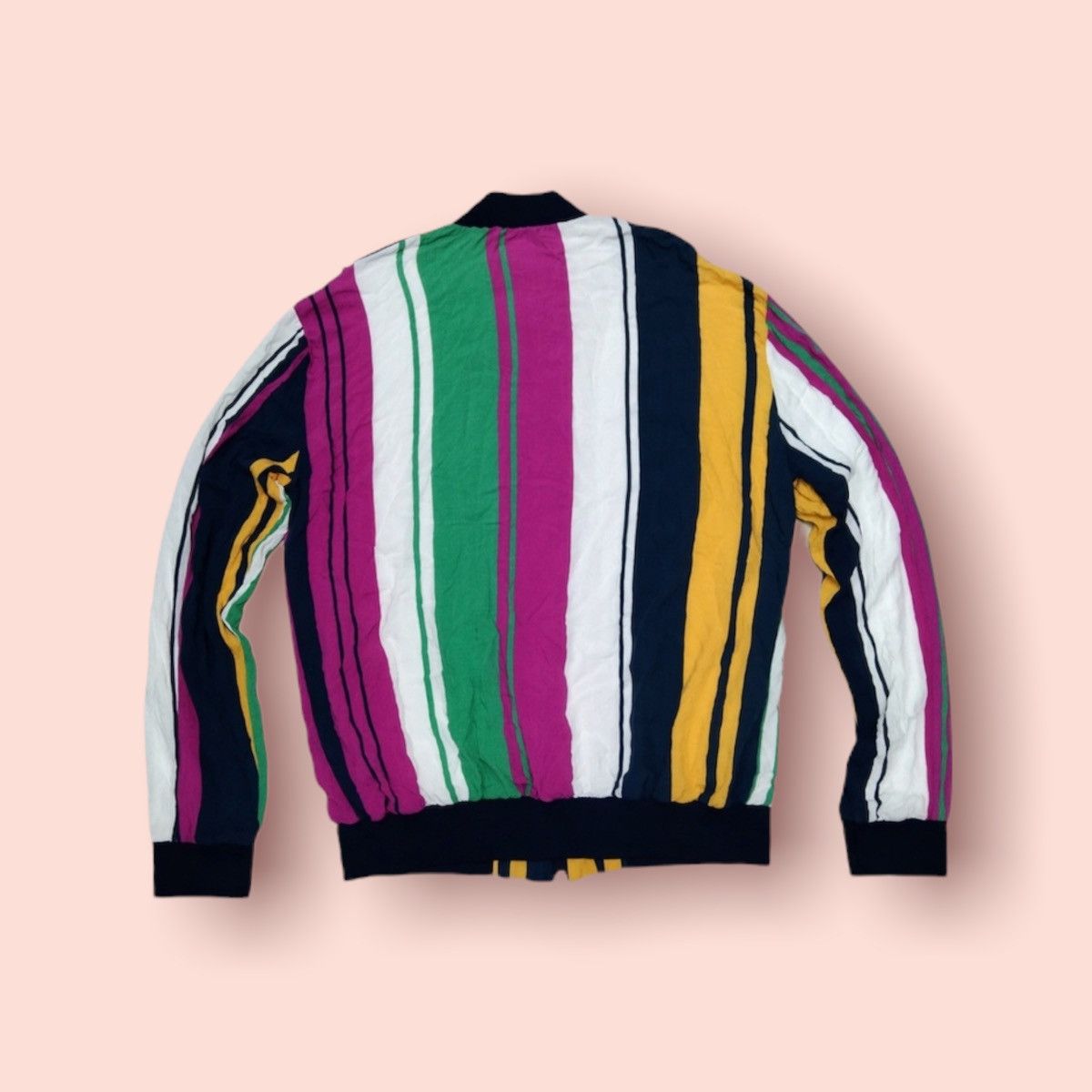 Zara DOPE🔥ZARA VERTICAL COLOUR STRIPES BOMBER JACKET Size US L / EU 52-54 / 3 - 17 Thumbnail