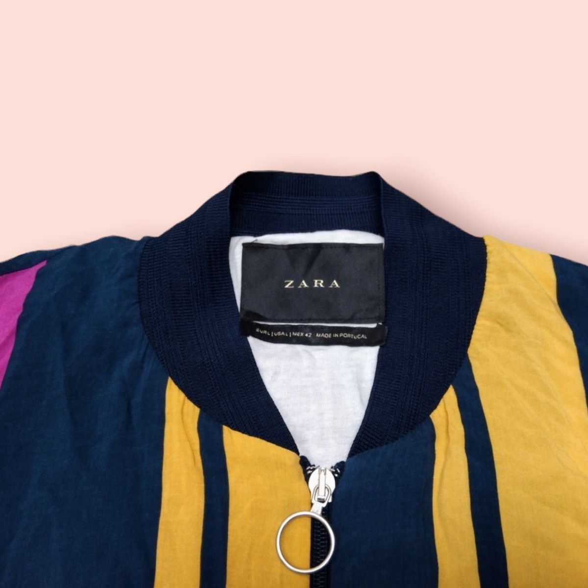 Zara DOPE🔥ZARA VERTICAL COLOUR STRIPES BOMBER JACKET Size US L / EU 52-54 / 3 - 5 Thumbnail