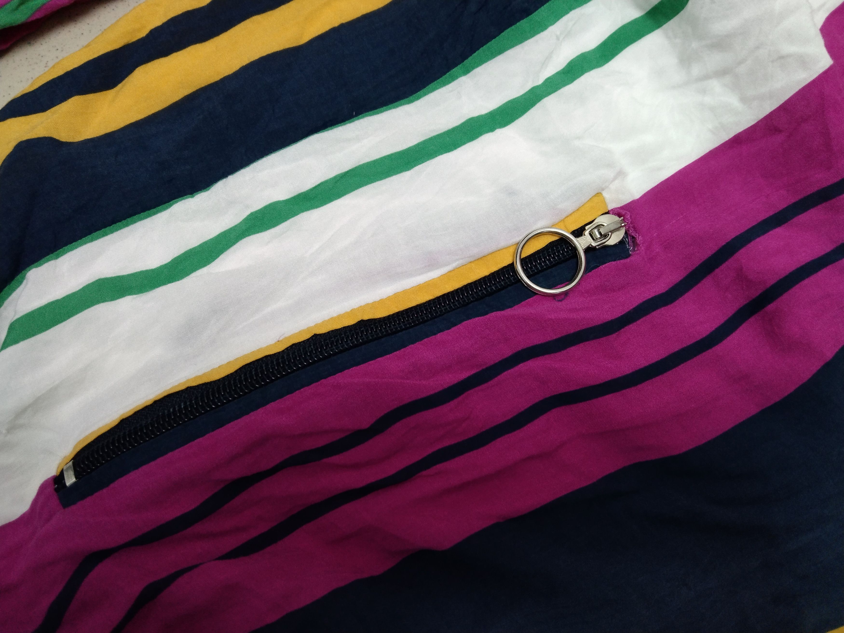 Zara DOPE🔥ZARA VERTICAL COLOUR STRIPES BOMBER JACKET Size US L / EU 52-54 / 3 - 14 Thumbnail