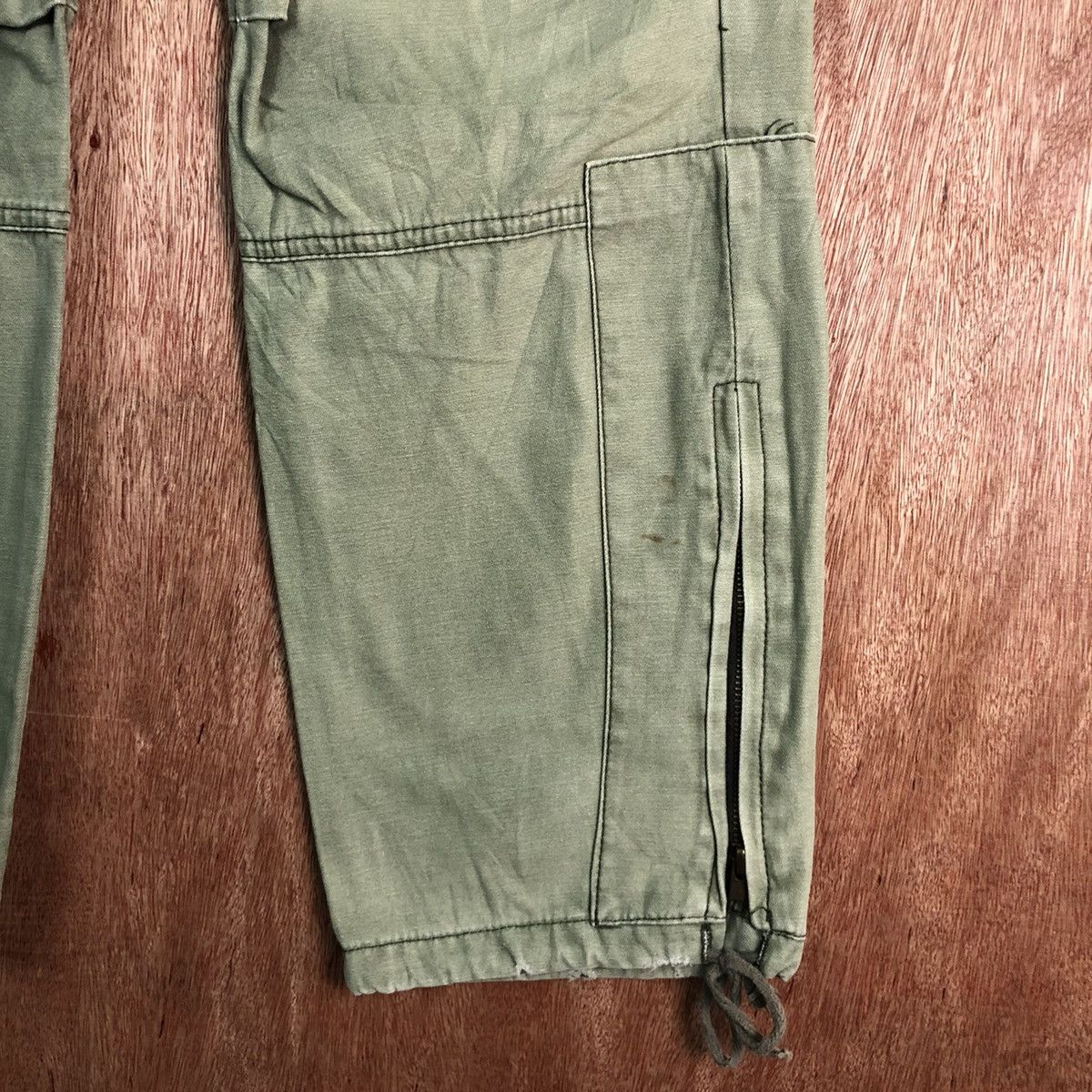 Japanese Brand × StraightFaded DLL Jungle Storm faded Green Multipocket Cargo Pants #C113 Size US 31 - 6 Thumbnail