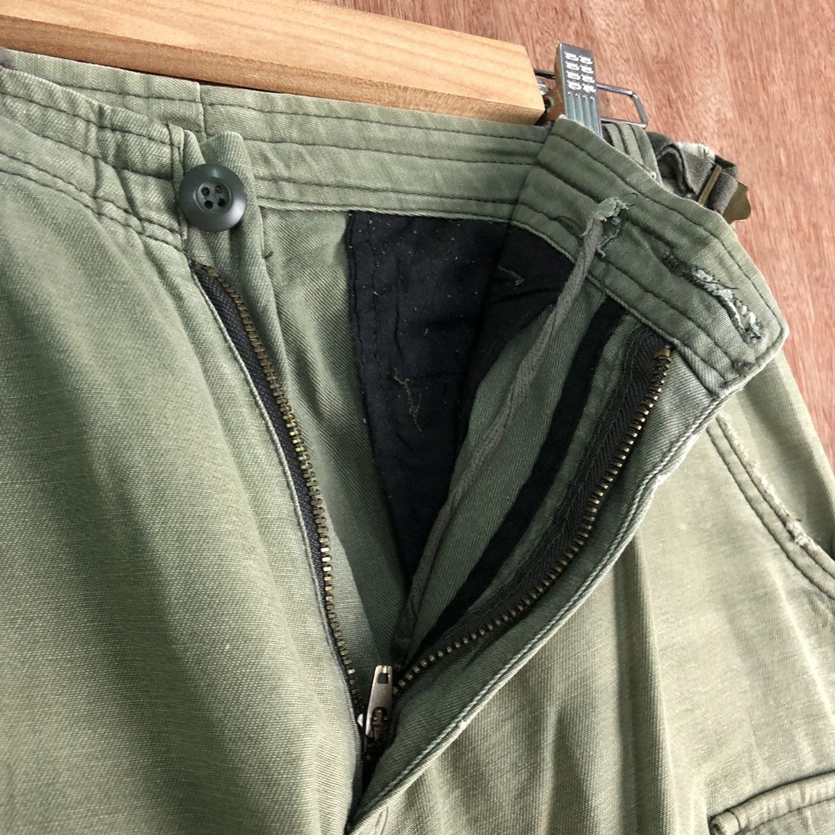 Japanese Brand × StraightFaded DLL Jungle Storm faded Green Multipocket Cargo Pants #C113 Size US 31 - 8 Thumbnail