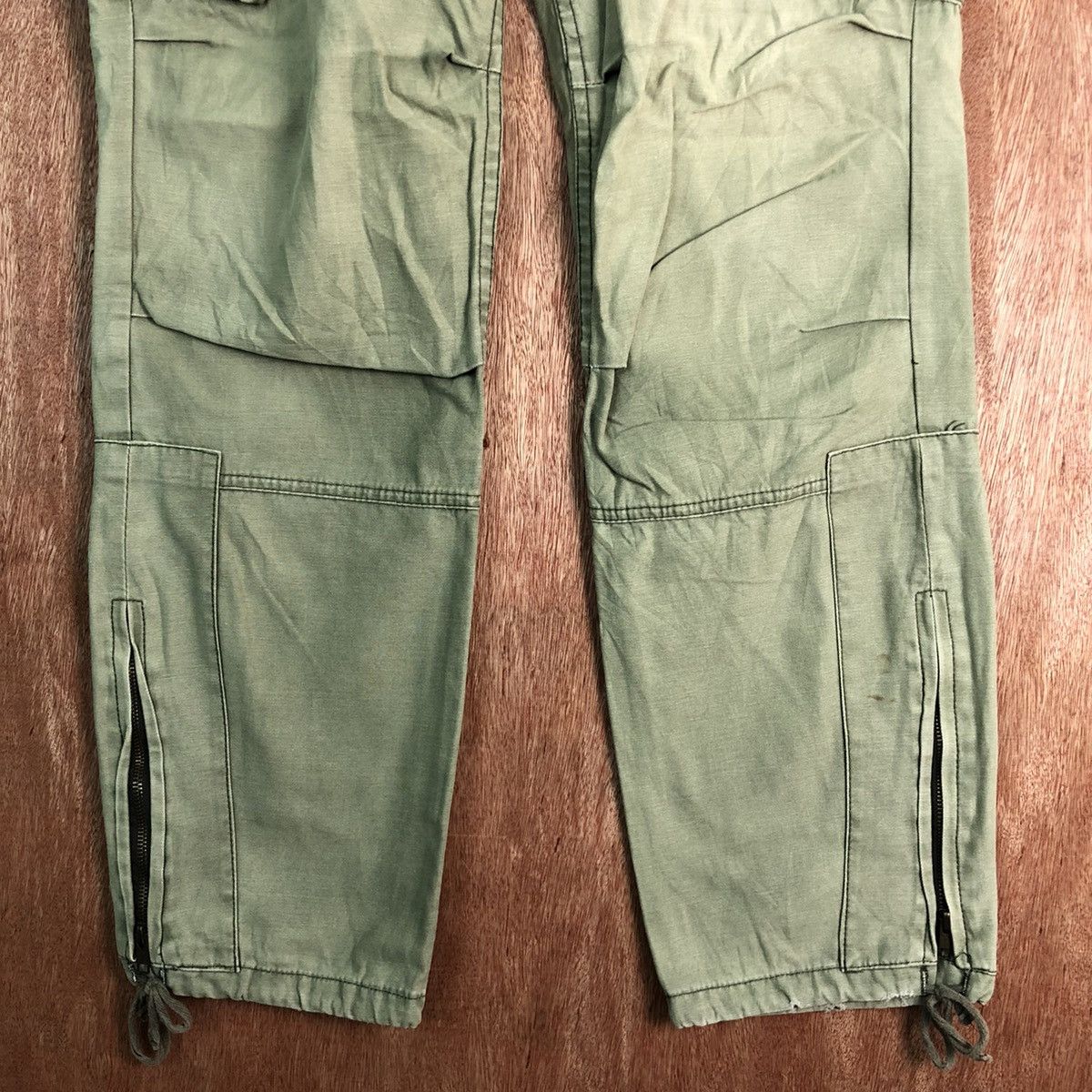 Japanese Brand × StraightFaded DLL Jungle Storm faded Green Multipocket Cargo Pants #C113 Size US 31 - 3 Thumbnail