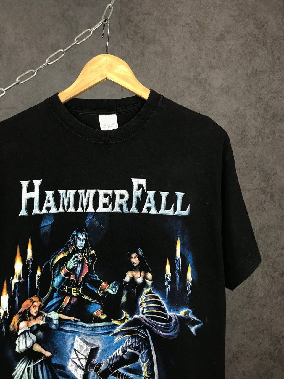 Band Tees Hammer Fall vintage cult rock overprinted band tee Size US M / EU 48-50 / 2 - 4 Thumbnail