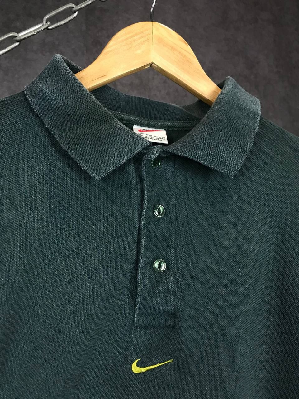 Nike × Vintage Nike swoosh streetwear vintage center logo polo tee Size US XL / EU 56 / 4 - 8 Thumbnail