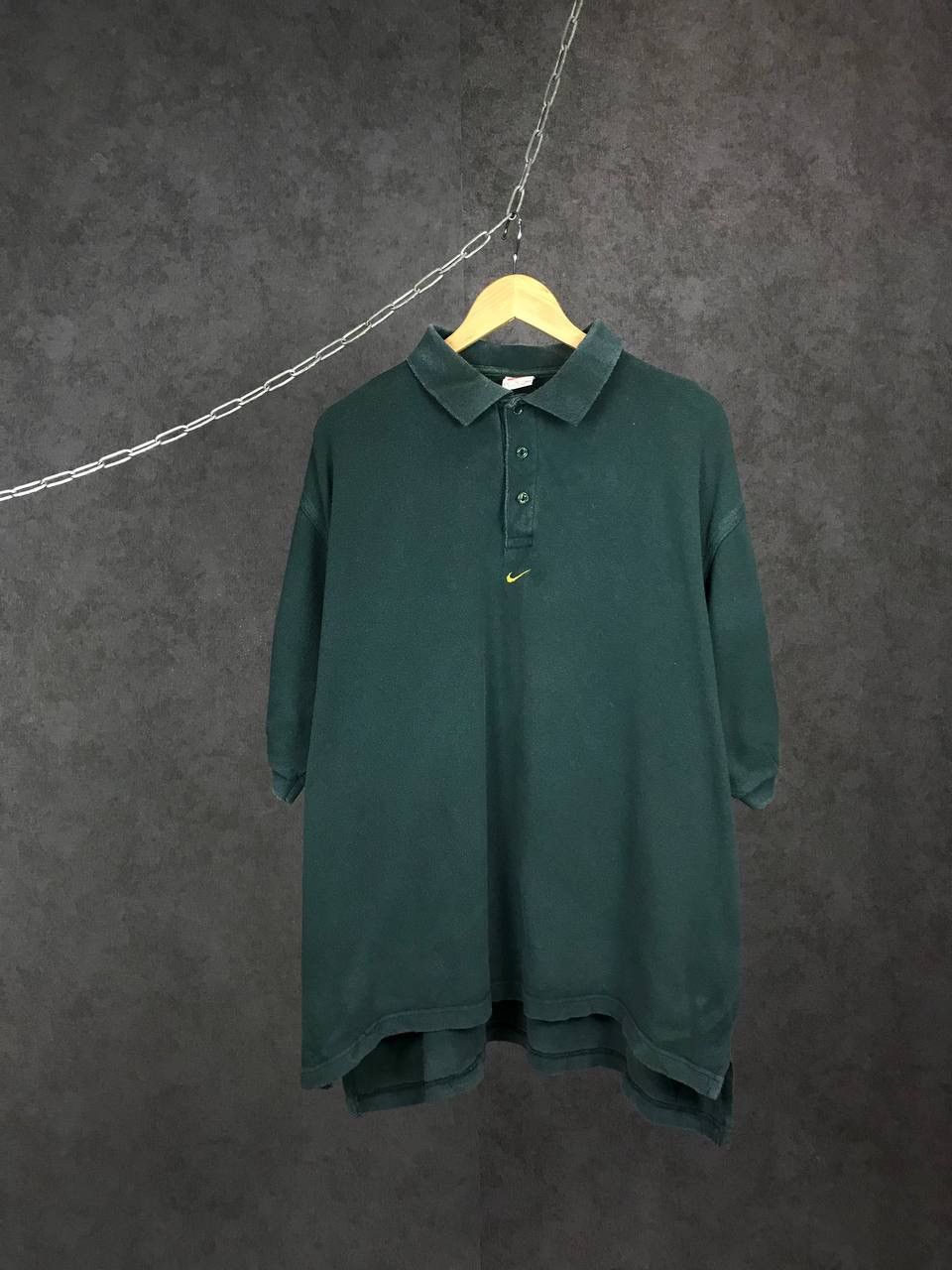 Nike × Vintage Nike swoosh streetwear vintage center logo polo tee Size US XL / EU 56 / 4 - 1 Thumbnail
