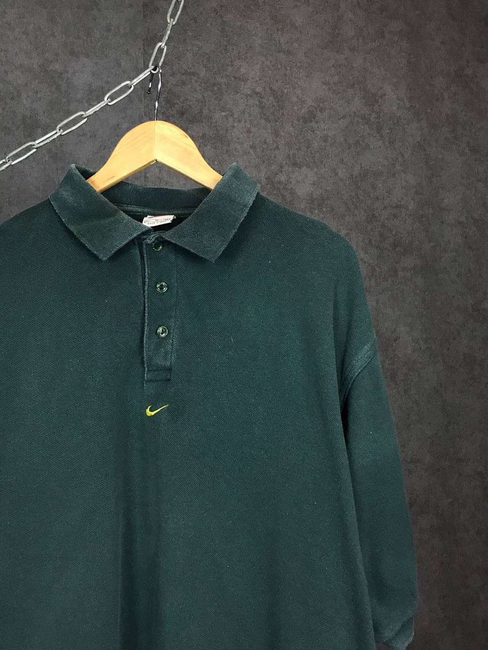 Nike × Vintage Nike swoosh streetwear vintage center logo polo tee Size US XL / EU 56 / 4 - 2 Thumbnail